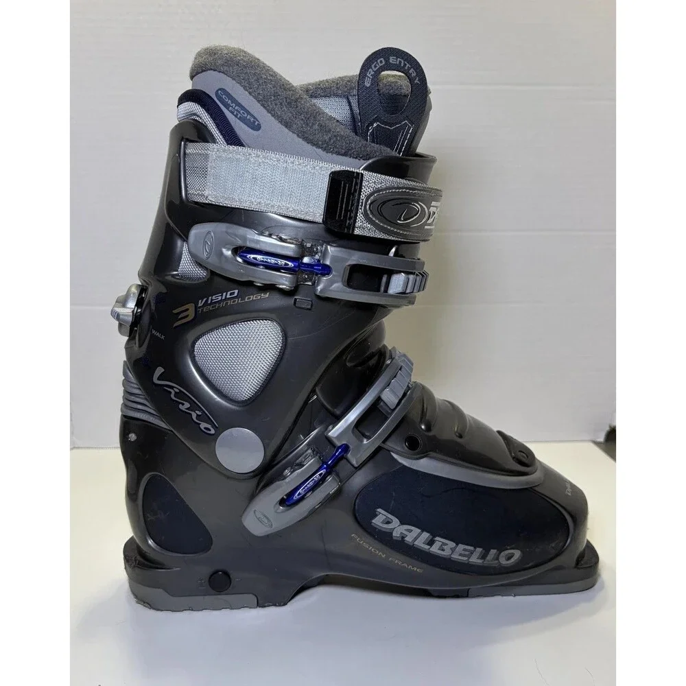 Dalbello Vario Vision 3 Ski Boots Men’s 10 Mondo 27.5 Flex 5-6 Black Gray